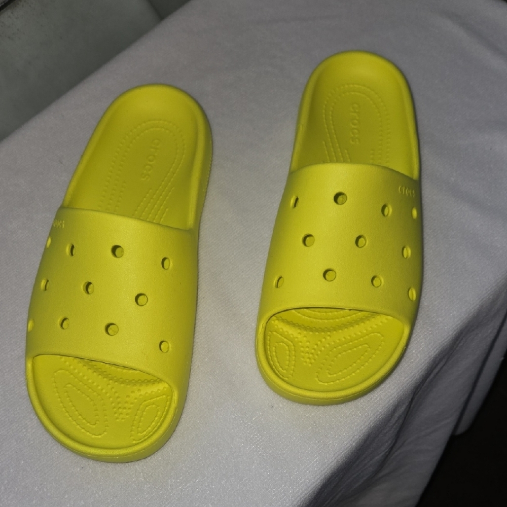 CROCS Vibrant Yellow Slide Sandals